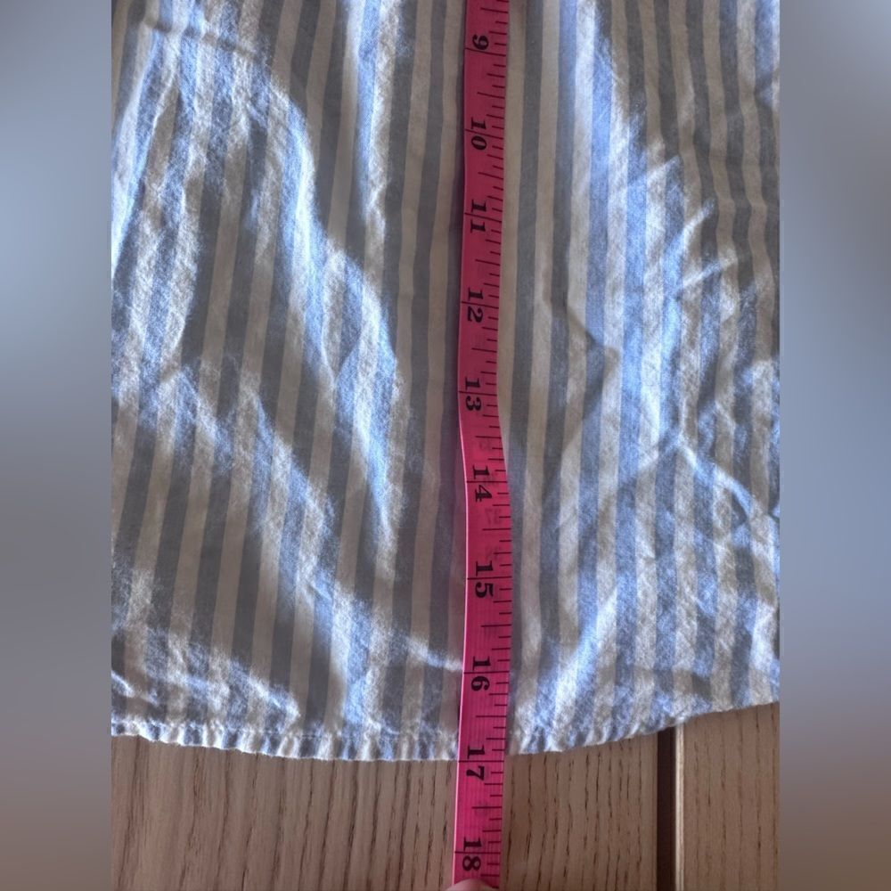 Sorridere Japanese Nautical Blue and White striped button up smocked dress- M - Picture 7 of 8